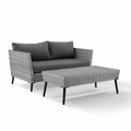 Claustro Richland Loveseat & Coffee Table - Grey, 25.5 x 58.75 x 34 in. CL3045579